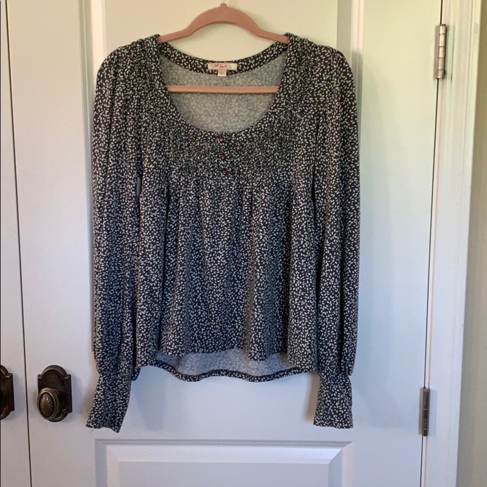 Lux Long-Sleeved Floral Blouse